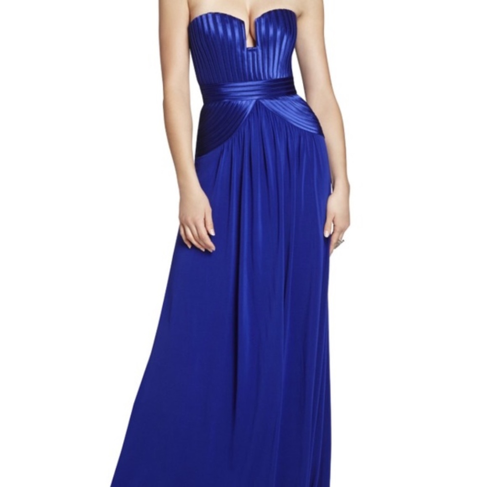 Royal Blue BCBG Tasha Strapless Gown